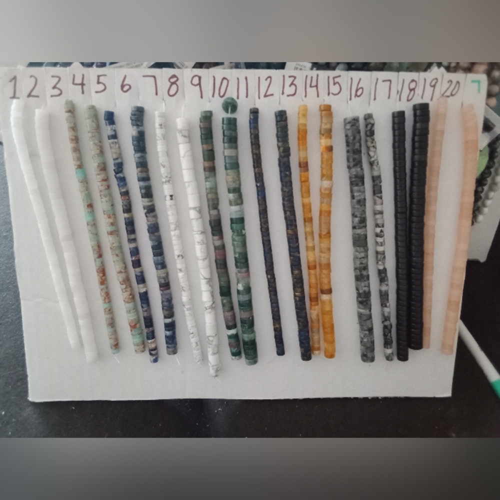 (7) stone beads